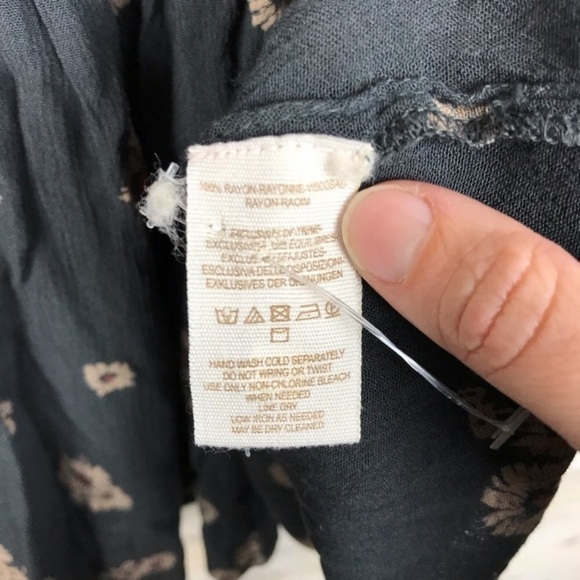 Free People Floral Button Long Sleeve Tunic Small - Picture 6 of 6